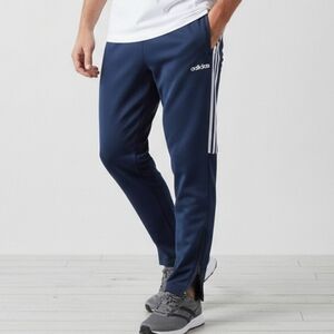Adidas Men's Navy Blue 3-Stripe Track Pants - Size 2XL - Zipper Ankle Tiro